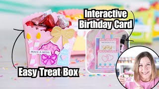 Interactive Birthday Cake Card  Easy Treat Box [upl. by Suitangi125]