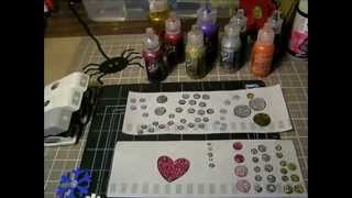 How to Make Glitter Dots Bling Jewels Gems with Stickles also Glue Dots [upl. by Mosby82]