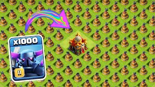 1000 Max Level PEKKA vs Max Level Laser Field  Clash of Clans Gameplay [upl. by Irihs]