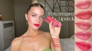 NARS Powermatte Long Lasting Lipstick  Lip Swatches Transfer Test  My Review [upl. by Enaerb]