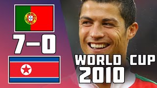 Portugal 7  0 Korea DPR  Extended highlights  World Cup 2010 [upl. by Anaugahs]