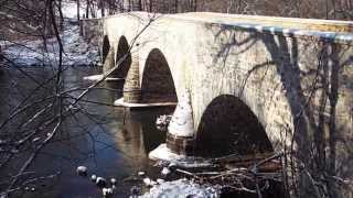 Conococheague Creek Broadfording Four Arch Limestone Bridge  1829 [upl. by Fennelly248]