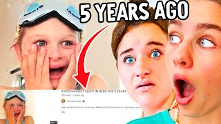 REACTING TO OUR emotional VIDEO  4 KIDS NEVER SLEPT IN BEDS wNorris Nuts [upl. by Goddord309]