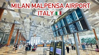 Milan Malpensa Airport Front Entrance and Duty free [upl. by Nywloc583]