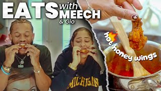 HOT HONEY LEMON PEPPER WINGS W GIOVANNA RAMOS  EATS WITH MEECH [upl. by Colman263]