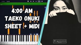 400 AM  Taeko Onuki PIANO TUTORIAL SHEET  MIDI [upl. by Hnahk]