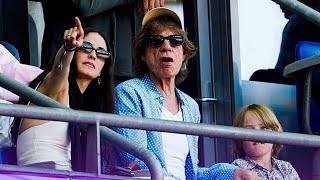 Mick Jagger 81 joins girlfriend Melanie Hamrick 37 and lookalike son Deveraux 8 on the [upl. by Yelknirb]