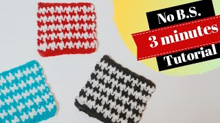 How To Crochet The Houndstooth Stitch [upl. by Frederik]