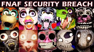 FNAF Security Breach  All Jumpscares updated version in description [upl. by Wina]