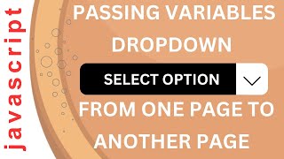 local storage javascript pass dropdown select option value to next page [upl. by Waylan593]