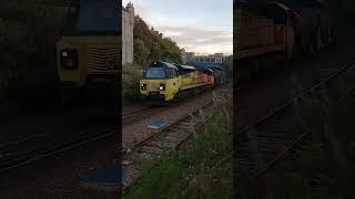 2 tone 70802 working 6S48 from Port of Workington to Aberdeen Waterloo shorts train freighttrain [upl. by Fihsak]