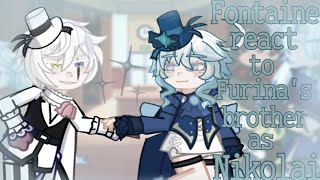 Fontaine react to Furinas brother as Nikolai Gogol Genshin impact x BSD [upl. by Nievelt642]