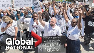 Global National June 7 2020  Montreal police chief uninvited from latest Canadian protest [upl. by Nixie]