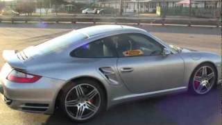 Porsche 997 Turbo Fast Acceleration  driving off curb [upl. by Polad]