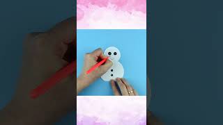 Pupazzo di neve fai da te facile🎄 DIY Easy Snowman Craft short [upl. by Crescentia]