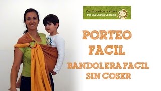 Bandolera fácil sin coser PorteoFacil [upl. by Annahsed]