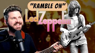 Bass Teacher REACTS Led Zeppelin quotRAMBLE ONquot is a MASTERCLASS on Melodic Bass Lines [upl. by Ihtac247]