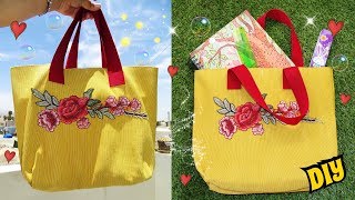 Como hacer Bolso práctico con Individuales  Costura Facil DIY [upl. by Etiam]