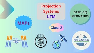 Gate GE 2024  Maps Class 2 Projection Systems Universal Transverse Mercator UTM amp Polyconic [upl. by Eisak25]