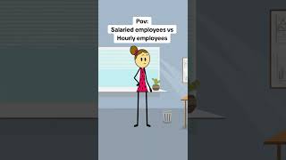 Salaried employees vs hourly employees situations animation funnyvideo gplus comedy [upl. by Atinele]