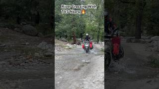 River crossing With TVS Ntorq 🔥 rivercrossing himachal youtubeshorts shortsfeed shortsvideo [upl. by Aisital53]