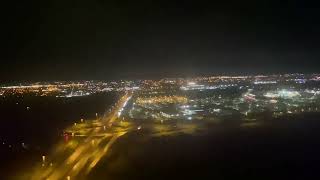 Aer Lingus night approach and landing Dublin Airport 28R [upl. by Lindahl]