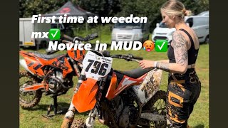 WEEDON MX 26052024 novice in mud✅ first time riding in weedon ✅ktm sxf250 Samanta796 gopro7 [upl. by Sucul]