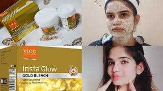 How to BLEACH Face at Home  step by step  VLCC insta glow gold BLEACH [upl. by Anoel]