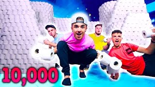 INSANE TOILET PAPER FORT 10000 ROLLS 😱 [upl. by Fleda]