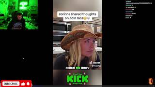 Adin Ross Reacts To Corinna Kopf Saying She Loves Him [upl. by Lorri]