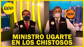 🔴 ¡Los Chistosos Ministro de Salud Óscar Ugarte se encontró con su clon quotTristóscarquot Ugarte [upl. by Notsuh]