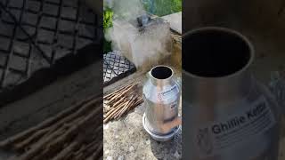 GHILLIE KETTLE FOR BOILING WATER OFF GRID [upl. by Ylellan]