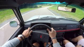 Driving a 1979 Volvo 242GT B23e on the Volvo Demo Track Torslanda Göthenburg Sweden [upl. by Nahtannhoj]