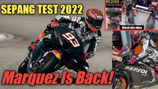 Aksi Marquez naik RC213V terbaru DAY 1 sepangtest [upl. by Naujik]