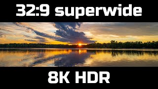 1 Hour of super ultrawide HDR sunsets and ambient music 329 8K HDR 7680x2160 [upl. by Eylk443]