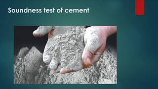 soundness test for cement [upl. by Fisa]