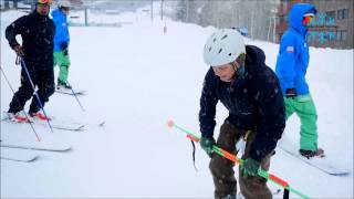 Ski drill for carving alignment Vs on Knees [upl. by Notlad]