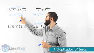 Maths Online  Multiplying Surds [upl. by Ingmar]