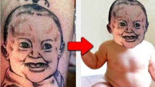 AS PIORES TATUAGENS DO MUNDO NA VIDA REAL 10 [upl. by Fredela699]