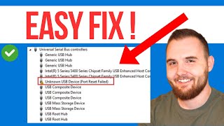 How to Fix Unknown USB Device Descriptor Request Failed Windows 1011 EASY FIX [upl. by Lefty]