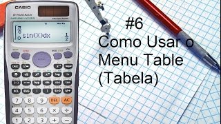 6 Como Usar o Menu Table Tabela da Casio Fx991 es Plus [upl. by Airdnalahs]