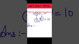 Find digit at units place in 2 seconds unitdigit unitdigittricks mathstricks maths [upl. by Ahsinrac]