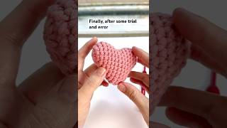 Amigurumi heart ♥️ Lets make a lot of this amigurumicrochet crochet amigurumi diy [upl. by Oiramat]