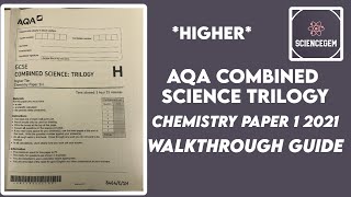 AQA GCSE COMBINED SCIENCE CHEMISTRY PAPER 1 2021 TRILOGY PAPER WALKTHROUGH  ScienceGem [upl. by Riehl]