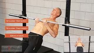 Australian Chin Up  Absolute Beginner Knees Bend [upl. by Heddy]