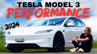 Essai Tesla Model 3 Performance 2024 je suis bluffeĚ [upl. by Annij43]