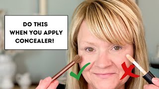 Apply Under Eye Concealer Like A Pro  Mature Makeup Tutorial [upl. by Anrol]