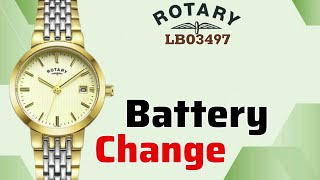 ROTARY Ladies Watch LB03497 Battery Replacement Tutorial [upl. by Lust]