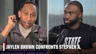 Jaylen Brown confronts Stephen A over his unnamed source from First Take  Stephen A Smith Show [upl. by Gnart65]