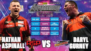 Daryl Gurney vs Nathan Aspinall at Armageddon 2024 [upl. by Tterraj734]